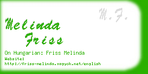 melinda friss business card